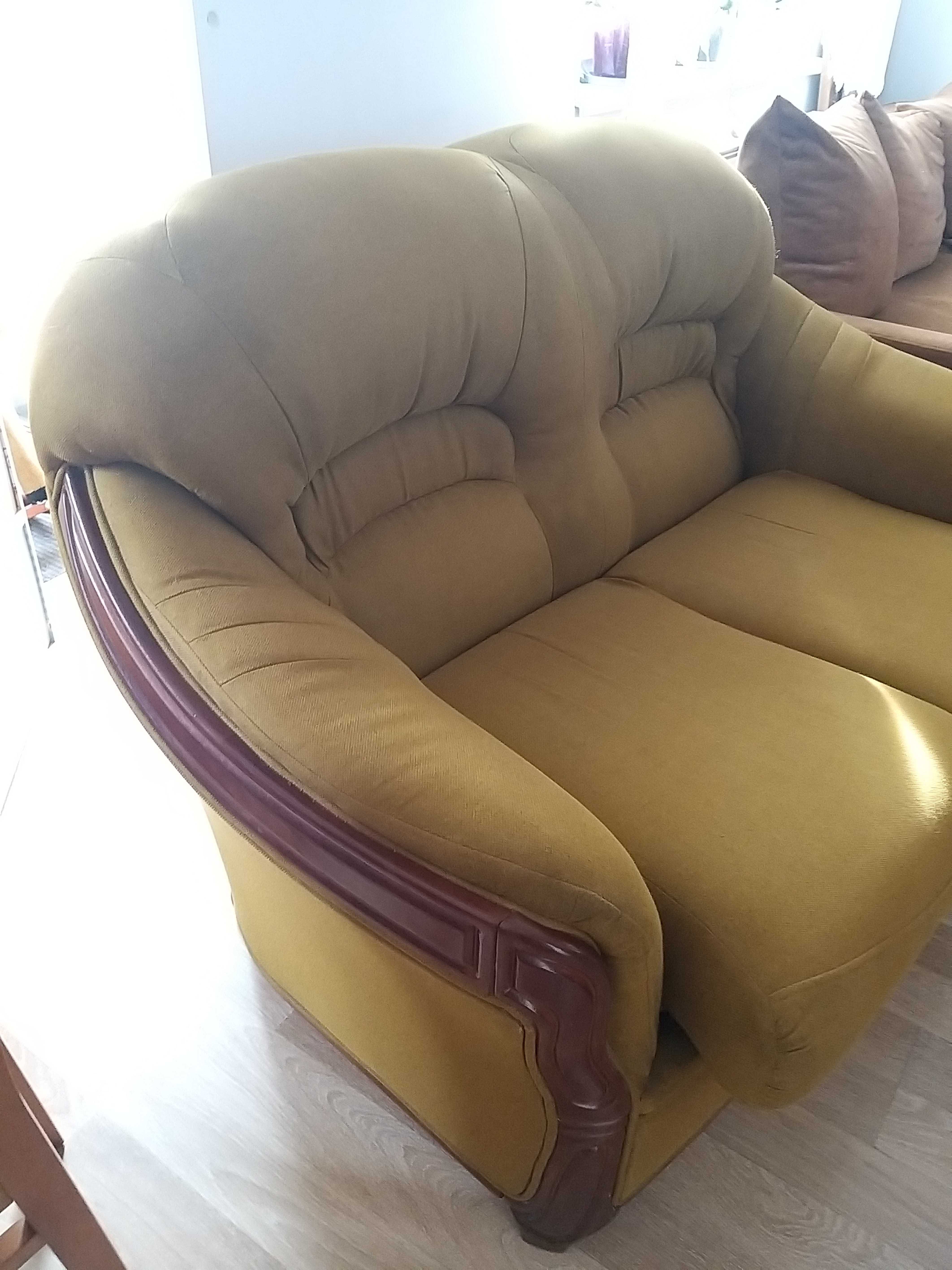 Sofa retro dwuosobowa z funkcją spania