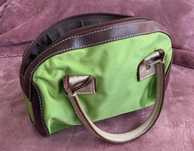 Mala/carteira “Lancel” verde/castanha