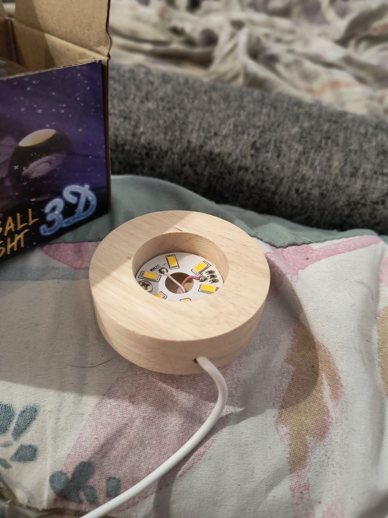 Szklana kula lampka 3d