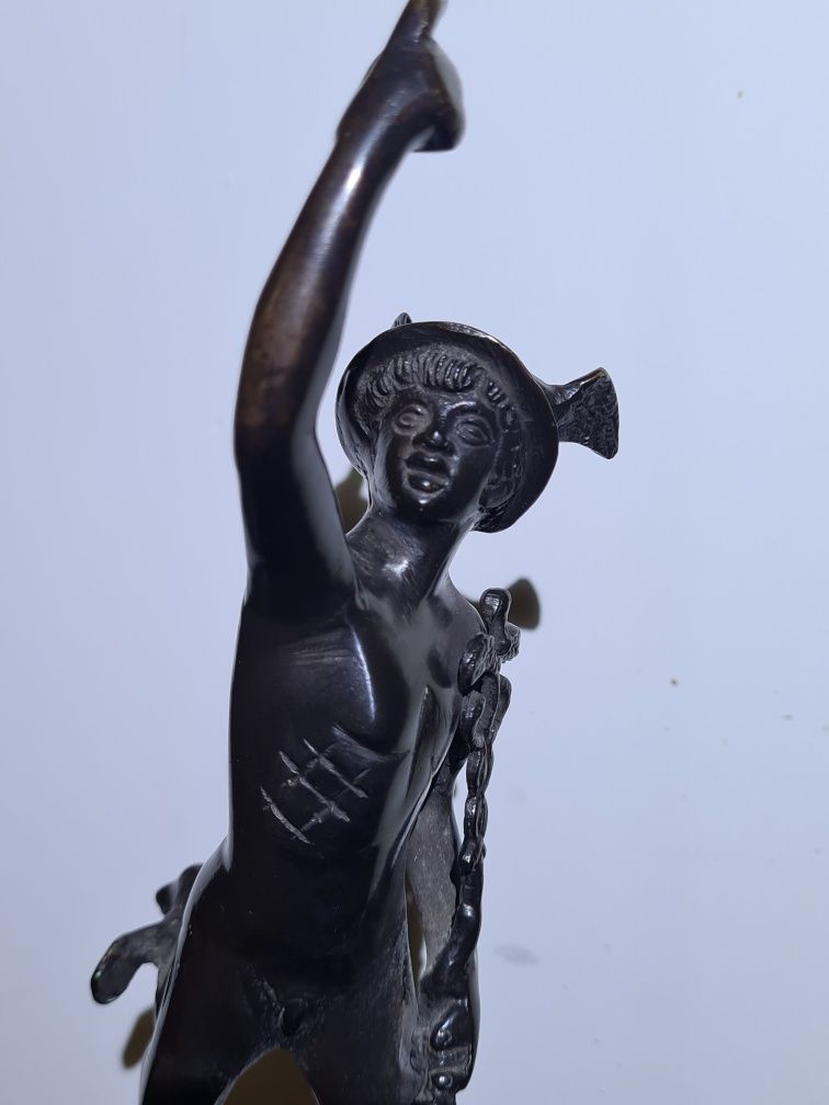 Figura z brązu Hermesa 42 cm, patron interesów,  figurka ozdobna