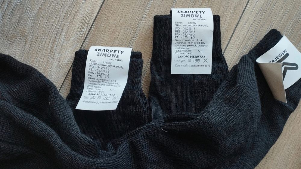 Skarpety zimowe wojskowe wzór 539/MON