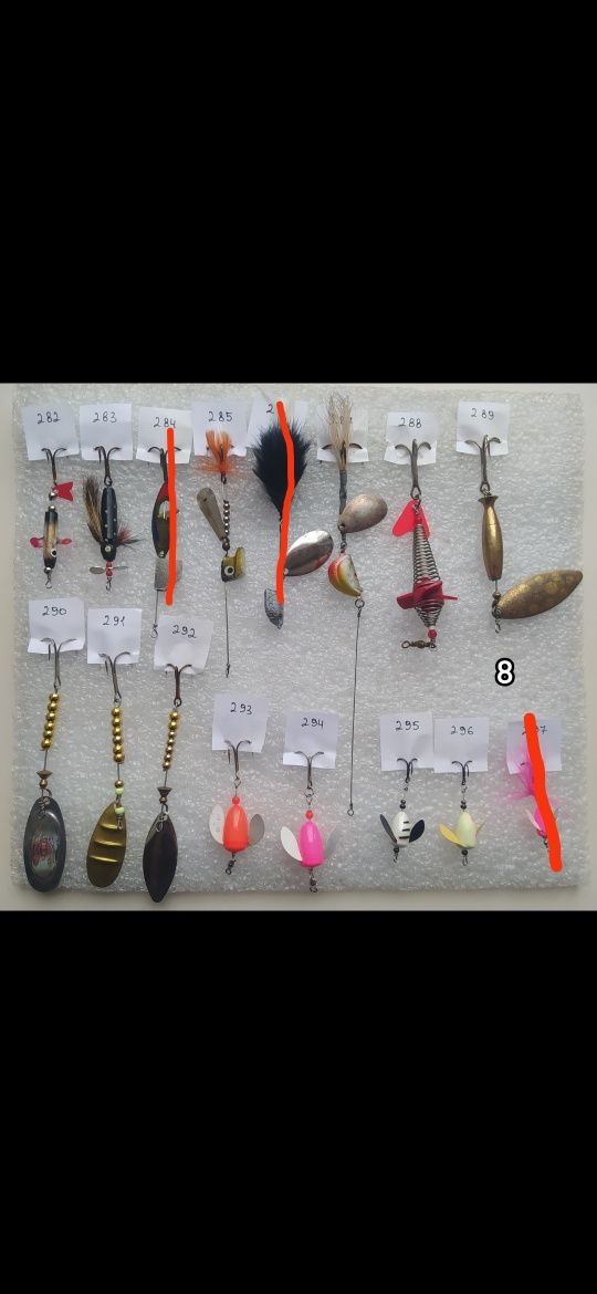 Блешні обертові Mepps, Rooster Tail, Daiwa, Bretton та інші..