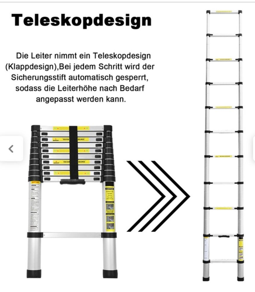 Escada de aluminio telescopica 380cm
Nova.
Otima para autocaravanas ou
