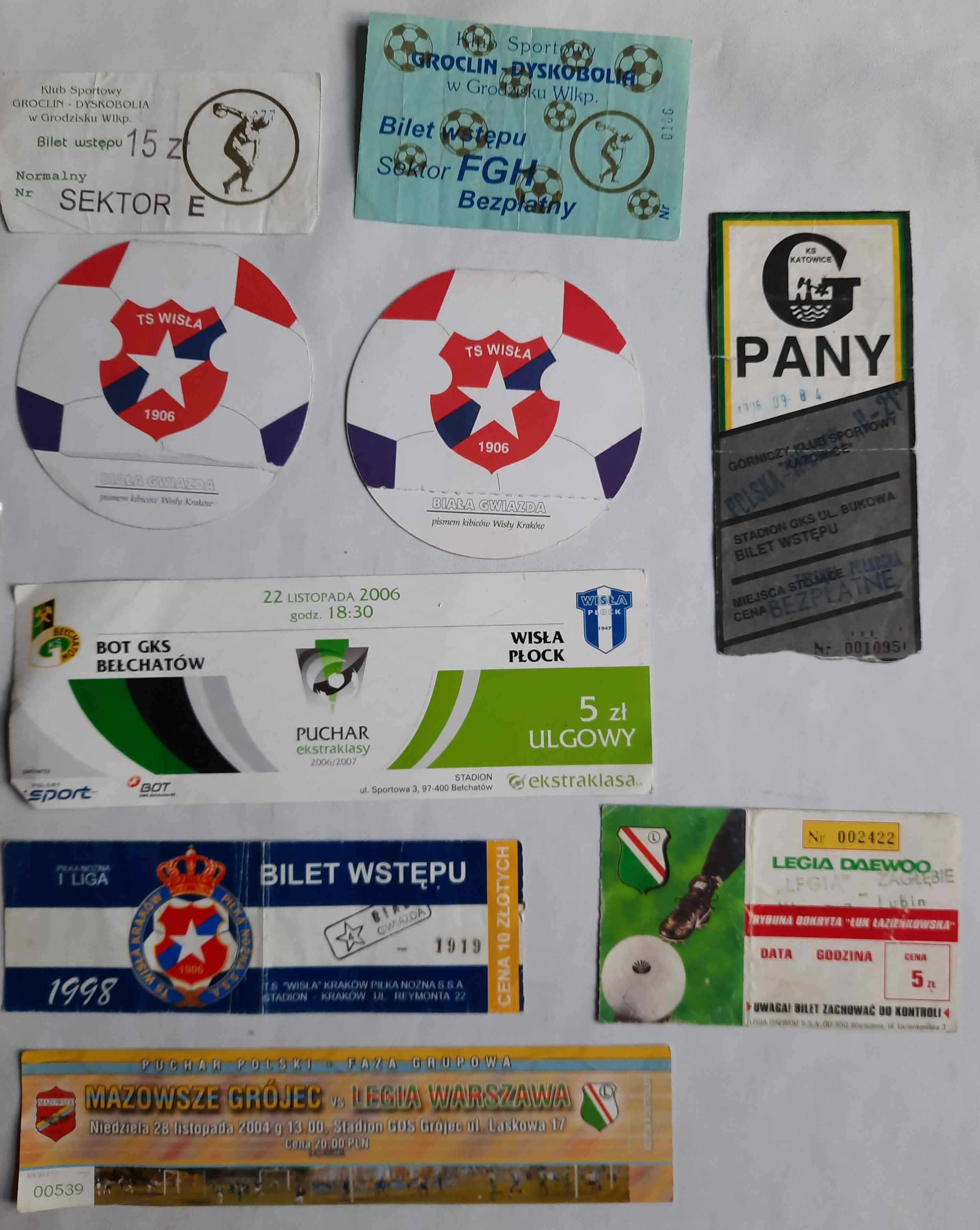 Stare Bilety Meczowe Piłka Nożna Zestaw Biletów Kolekcjonerskich