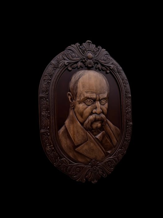 Панно "Тарас Шевченко, Кобзар", дерево преміум