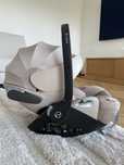 Cybex cloud T baza i fotelik - beżowy cozy beige