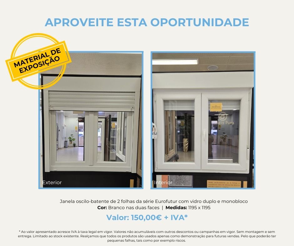 Janelas PVC sem montagem
