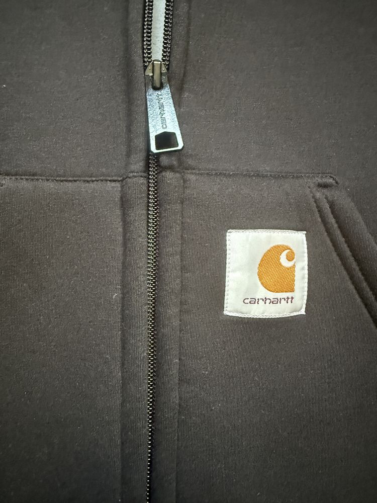 Czarna męska bluza z kapturem rozpinana Carhartt