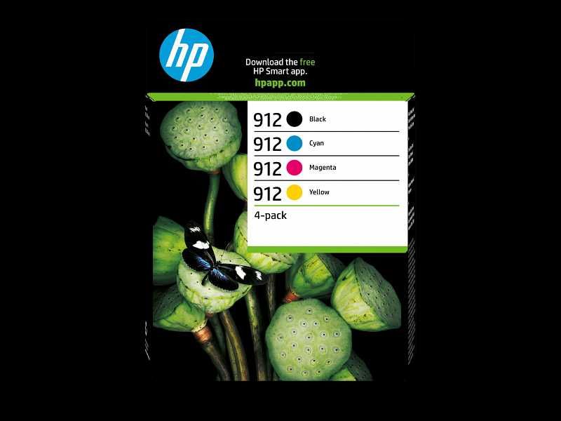 Conjunto de 4 Tinteiros HP 912 Originais
