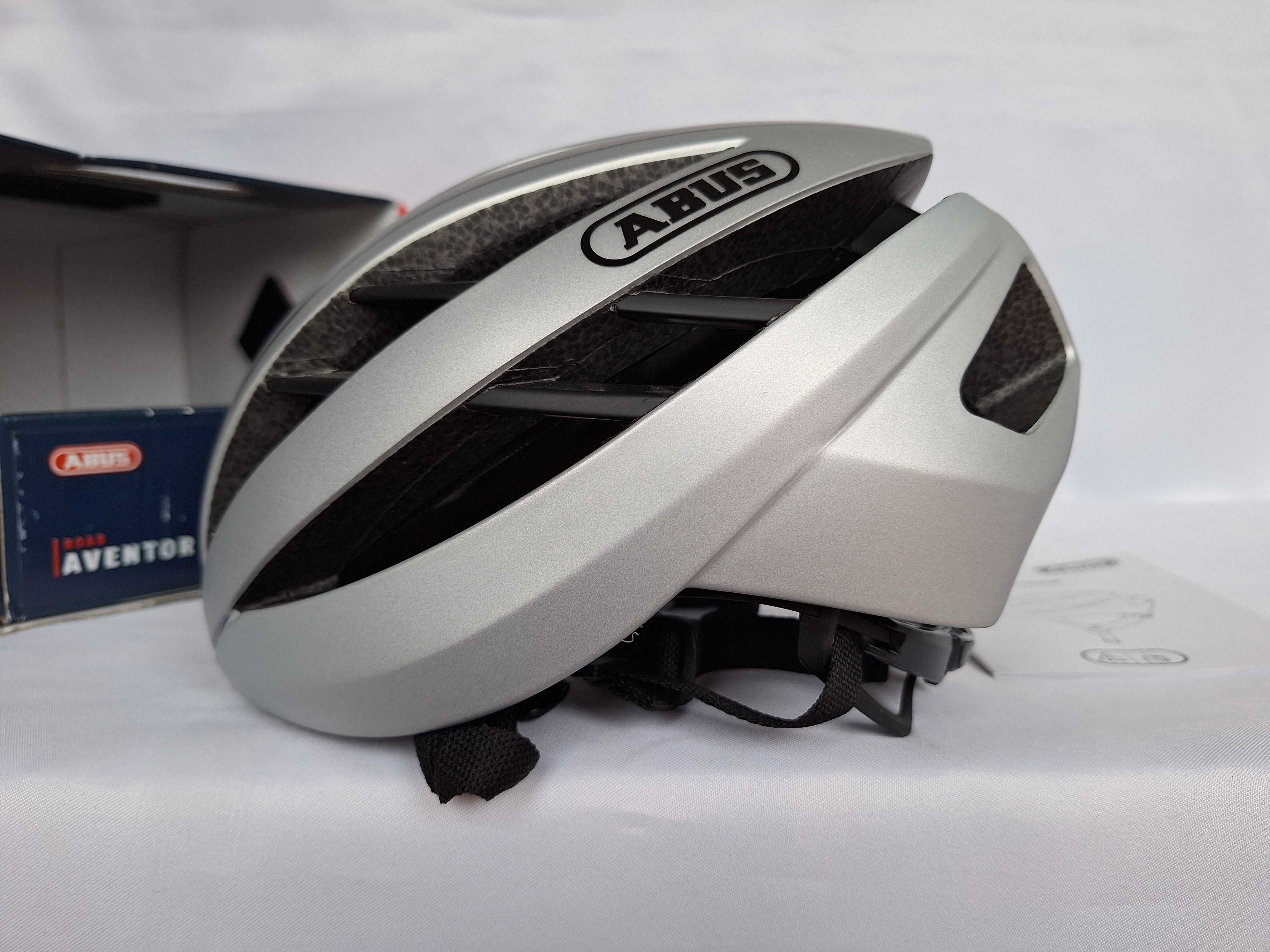 Kask rowerowy Abus Aventor Gleam Silver S 51-55cm