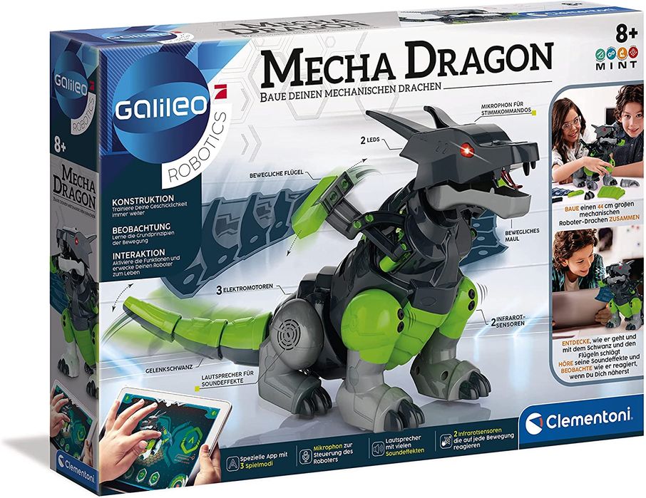 Clementoni 59215 Galileo Robotics – Mecha Dragon, zestaw modelarski