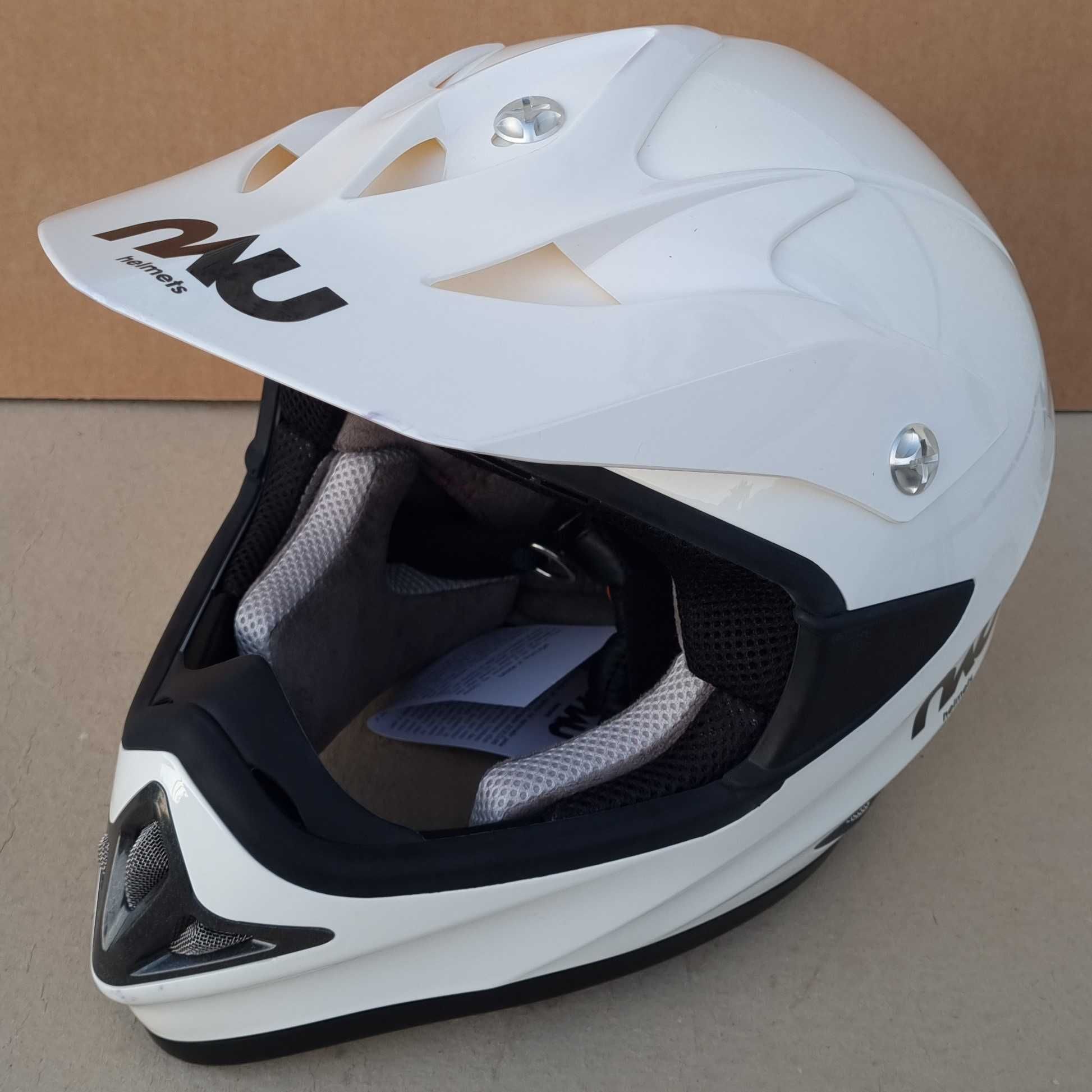 Capacete Cross Nau XT45 Branco S/M