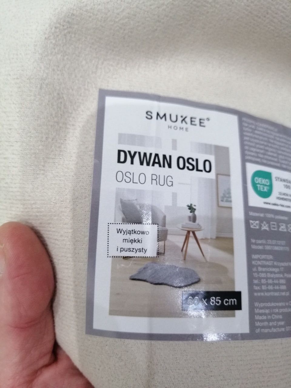 Szary dywan Oslo