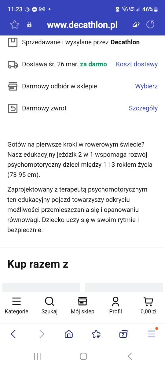 Rowerek dzieciecy decatlon
