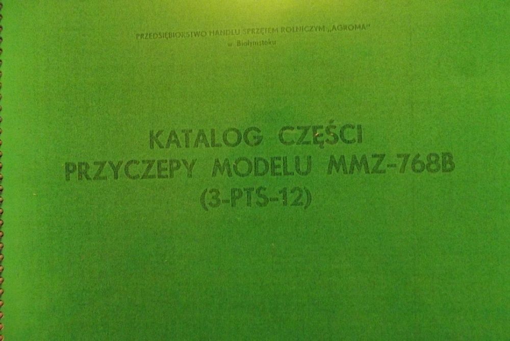 Katalog przyczepy rolniczej MMZ - 768B (3-PTS-12).