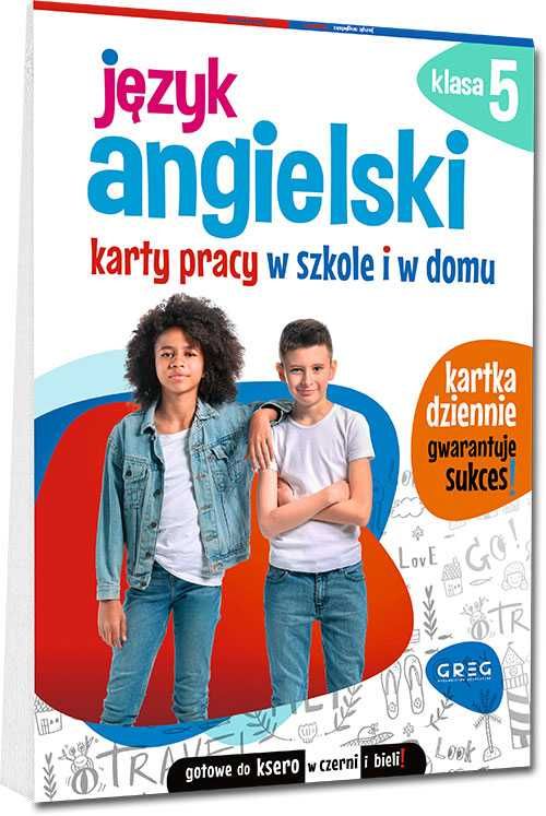 JĘZYK ANGIELSKI karty pracy w szkole i w DOMU SP5 GREG