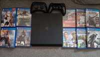 Konsola PlayStation 4 slim ( 2 pady +10 gier )