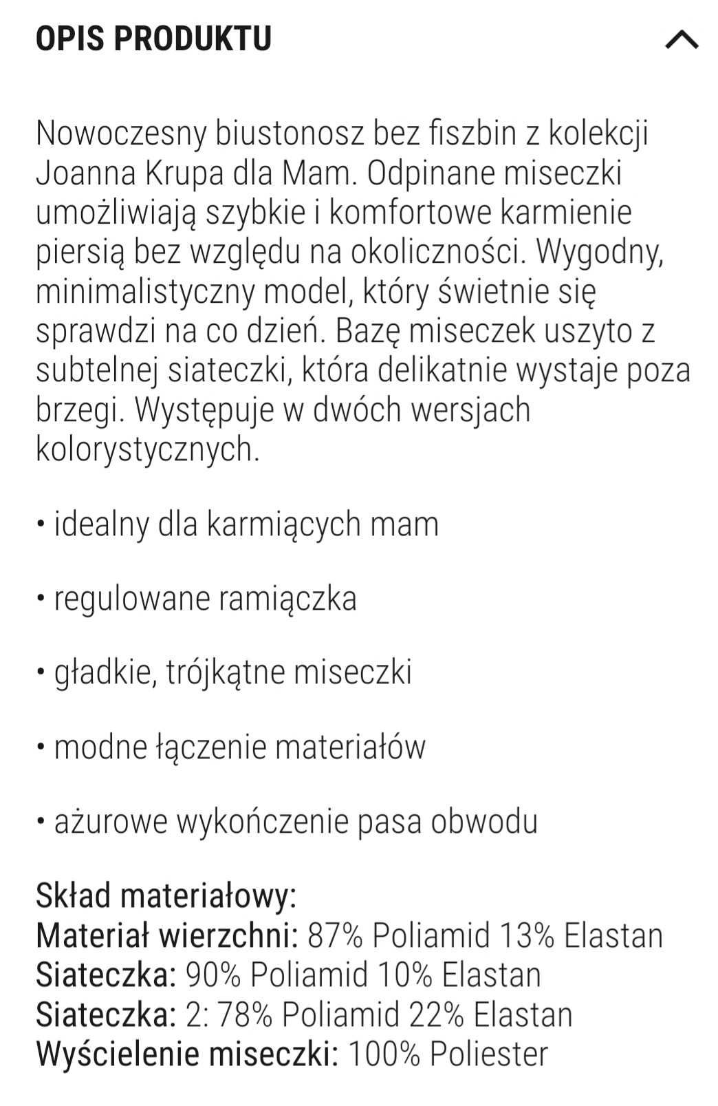 Biustonosz dla karmiących mam ESOTIQ