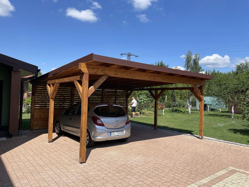 Zadaszenia tarasów carport podłogi z kompoytu wiaty