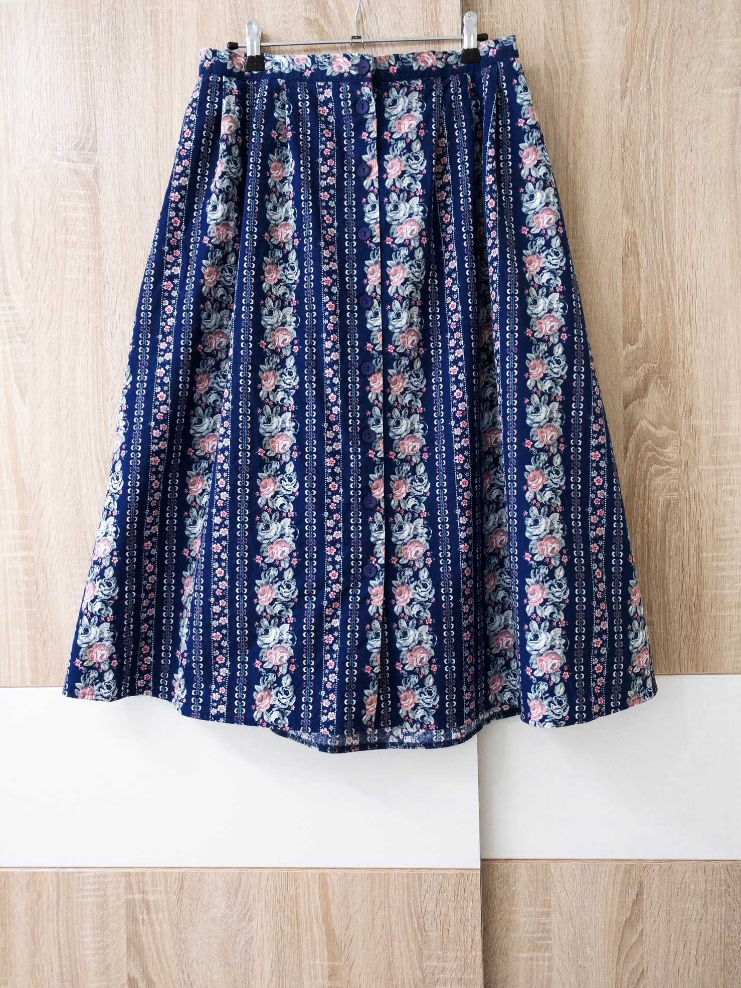 spódnica, rozm, L/XL vintage, folk, ludowa, bawarska, tracht, drindl