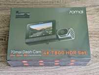 70mai Dash Cam 4K T800 + RC 24 + 256 GB Трехканальный Видеорегистратор