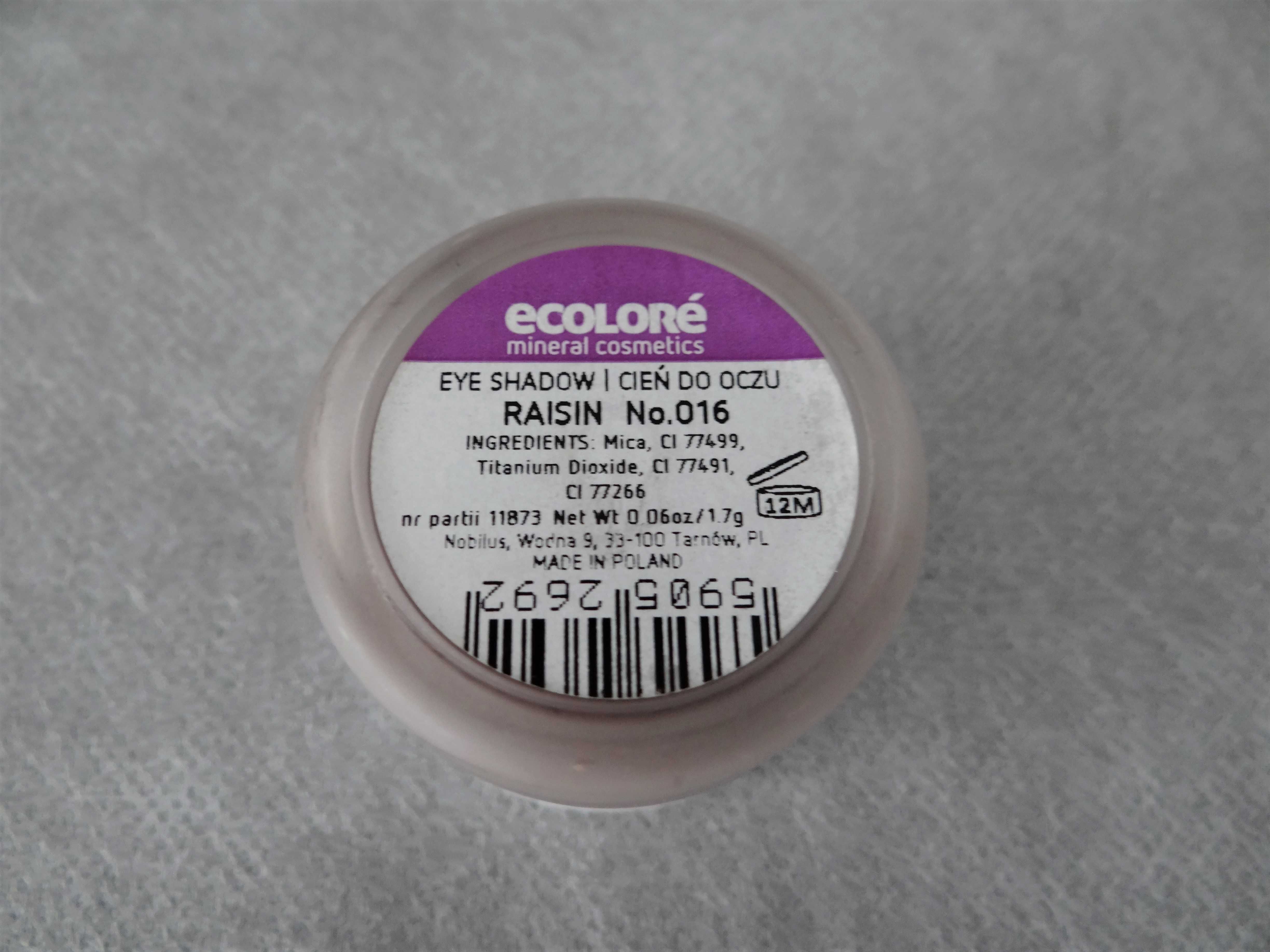 Mineralny cień do powiek | ecolore no. 016 Raisin | kosmetyk wegański