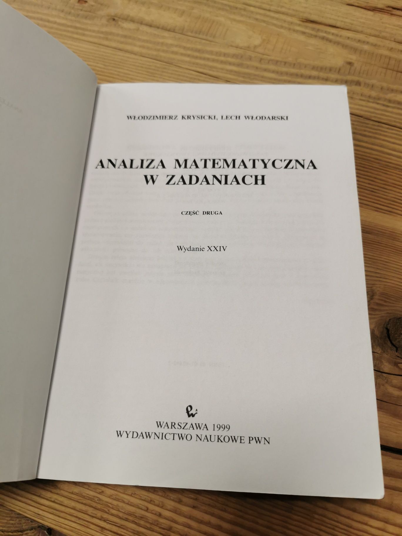 Analiza matematyczna w zadaniach - Krysicki, Włodarski