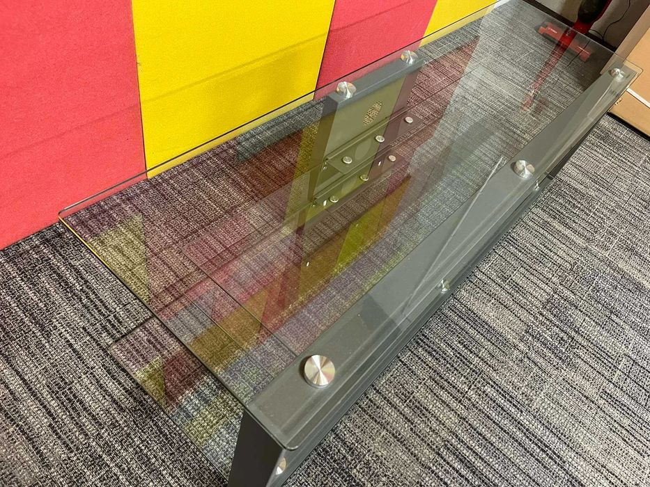 Stolik audio, RTV szklany pod tv, sprzęt audio piękny 42x130x40 zobacz