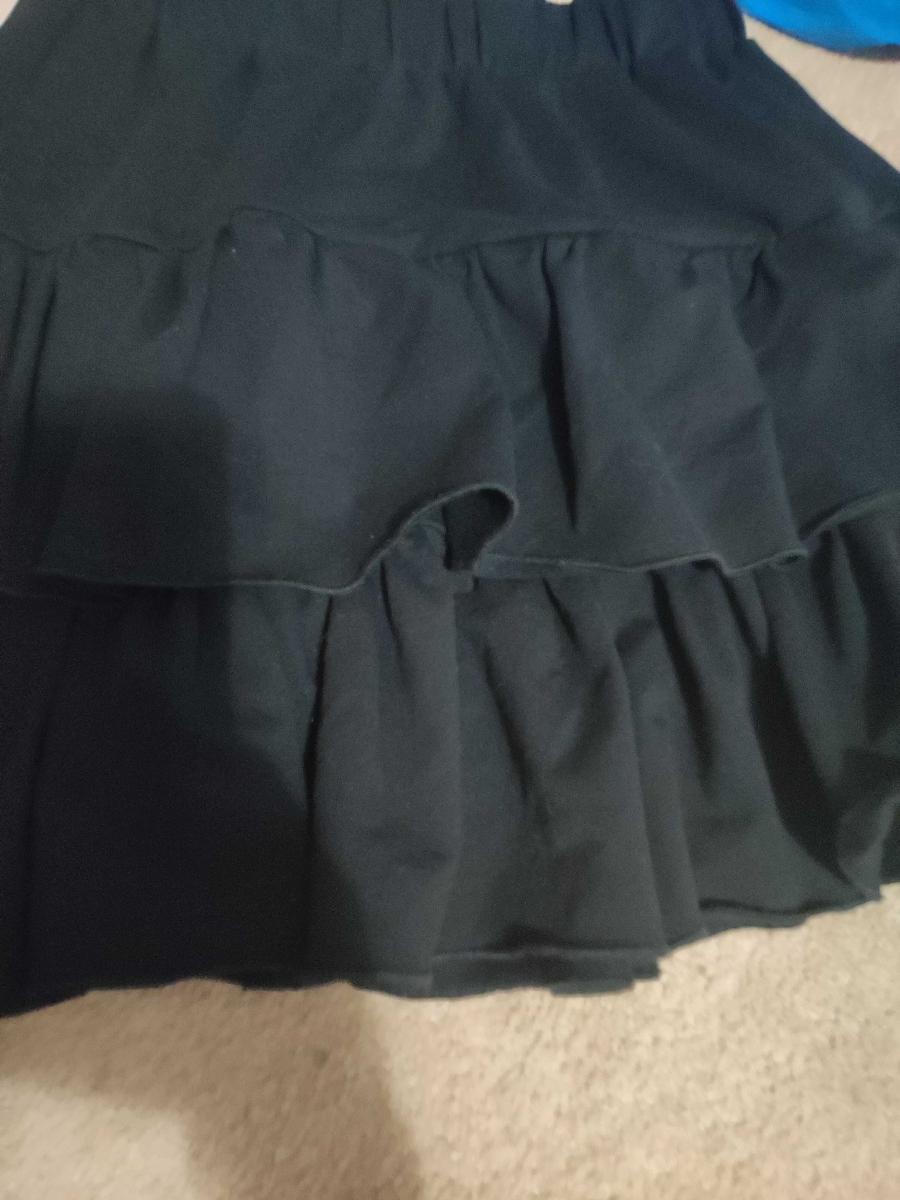 Czarna spódnica,falbanki dla dziewczynki 158