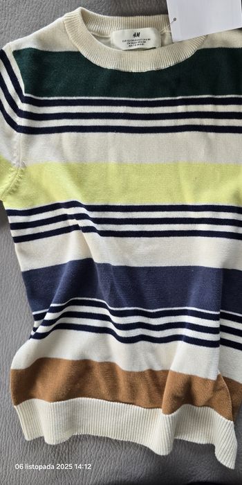 H&M H M Nowy Sweterek sweter chłopak chłopiec bluzka 128 6 8 lat