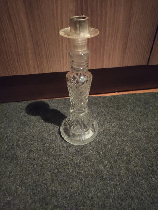 Krysztalowy świecznik z PRL-u