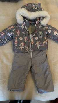 Зимовий комбінезон ( куртка та штани підтяжках ) 86 розмір