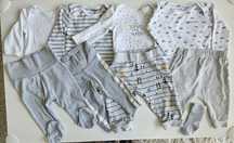 Komplet, zestaw niemowlęcy; 4 x body i spodnie; 68; Coccodrillo, H&M