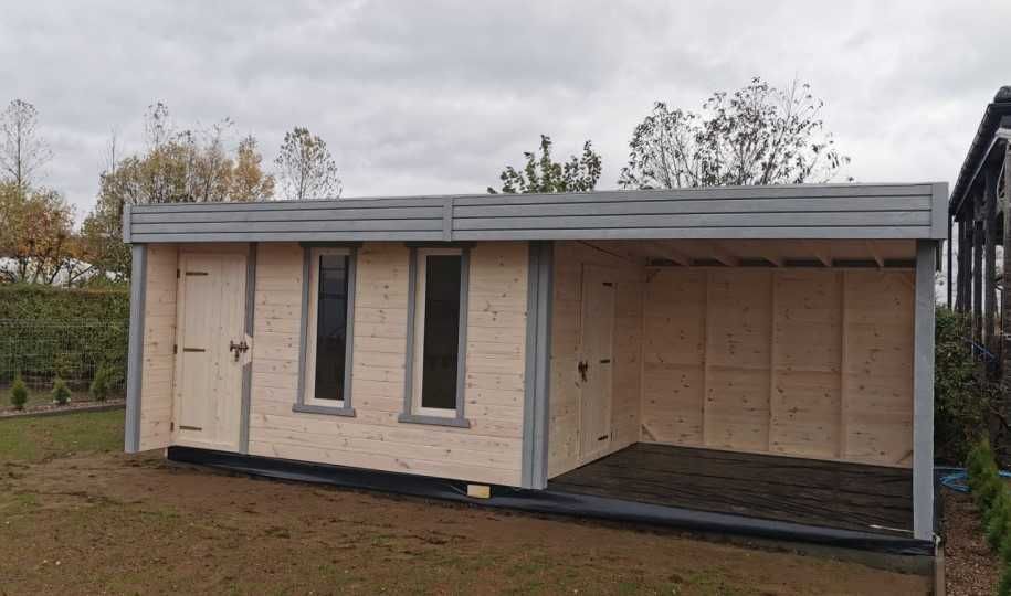 Domek narzędziowy, ogrodowy,drewniany,gospodarczy,3x3m+taras3x3m