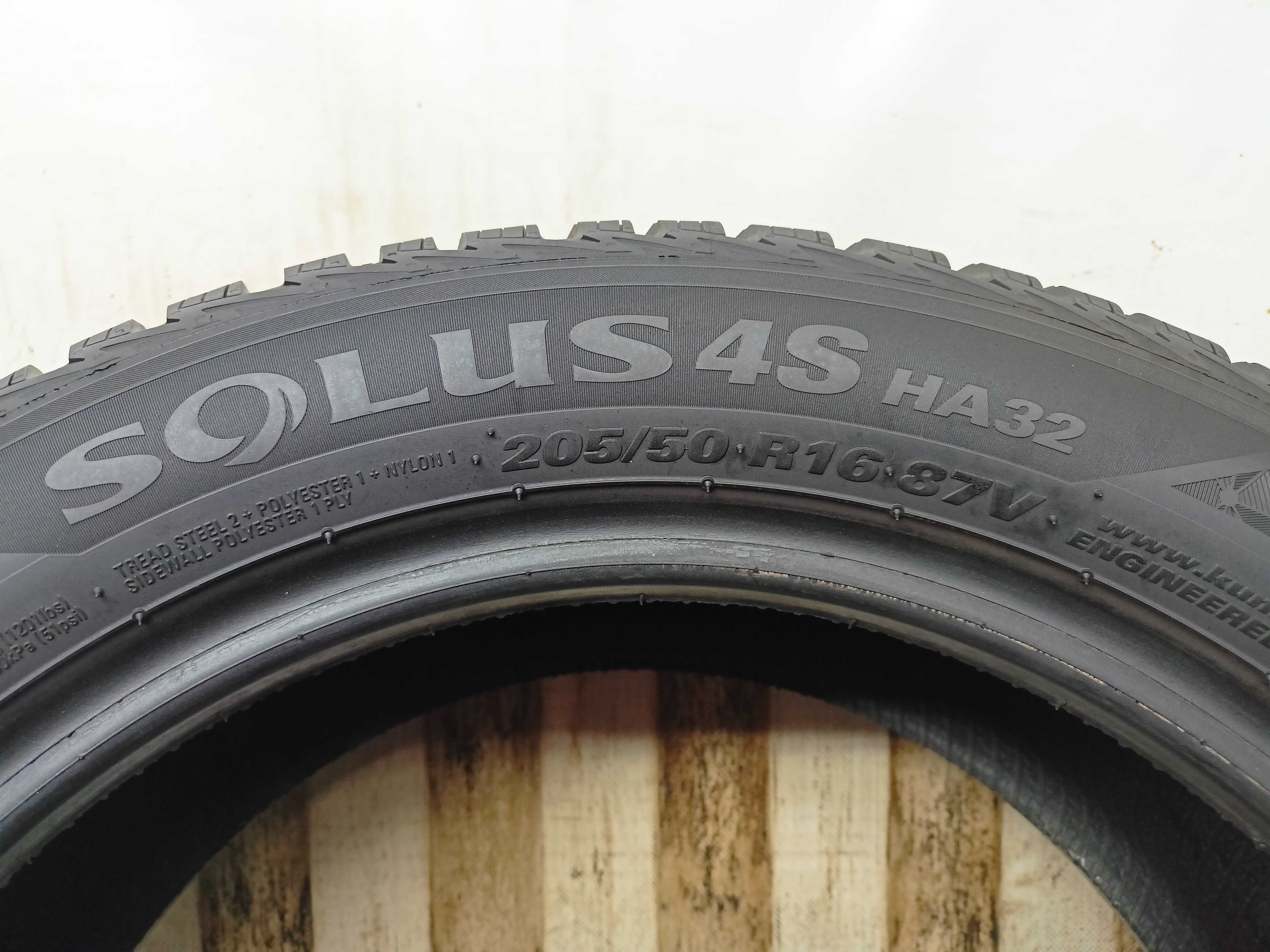 Kumho Solus 4S 205/50/16 2024r. 87V 2x7,2mm Jak Nowe (4307)