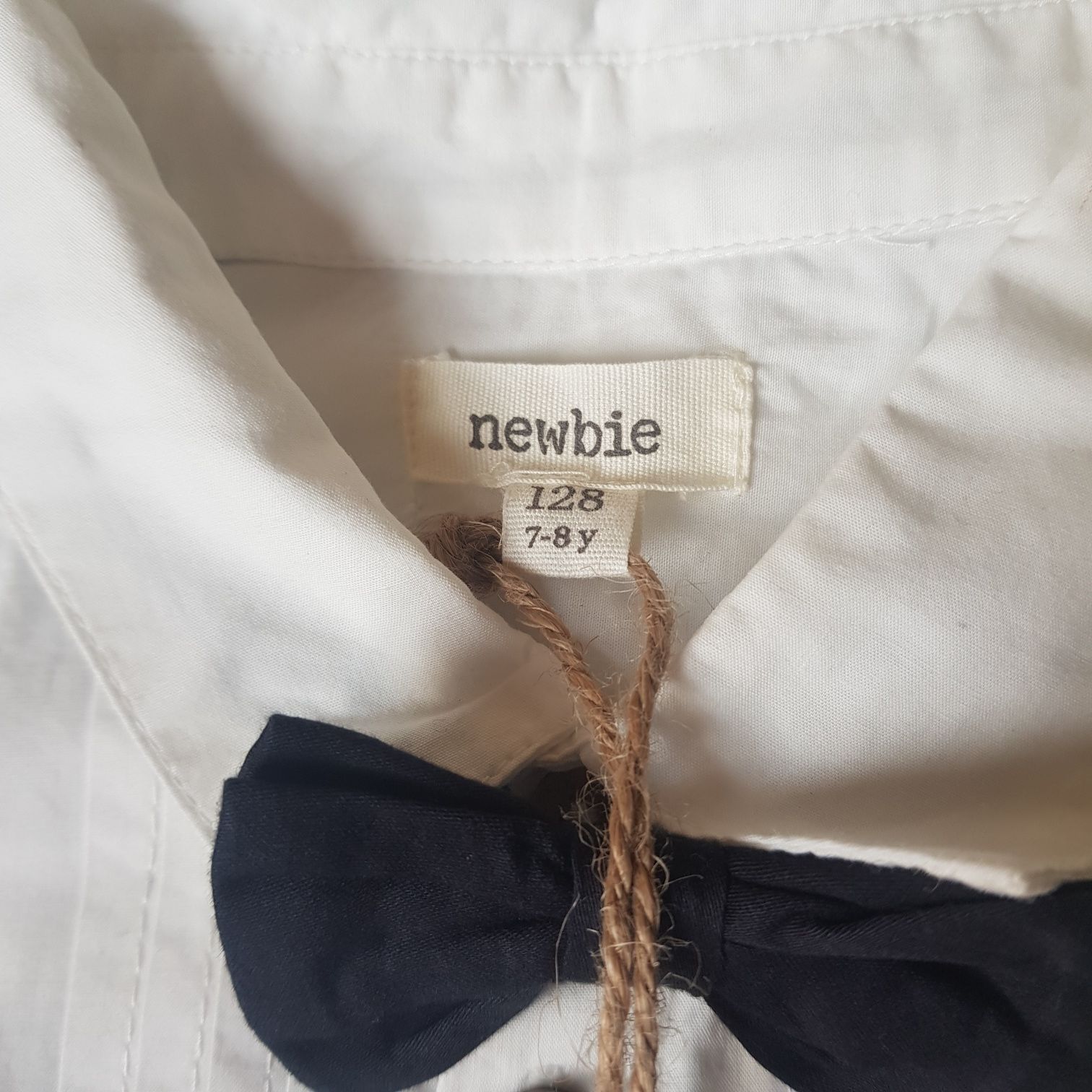 Nowy elegancki zestaw Newbie sweter koszula spodnie  122/128
