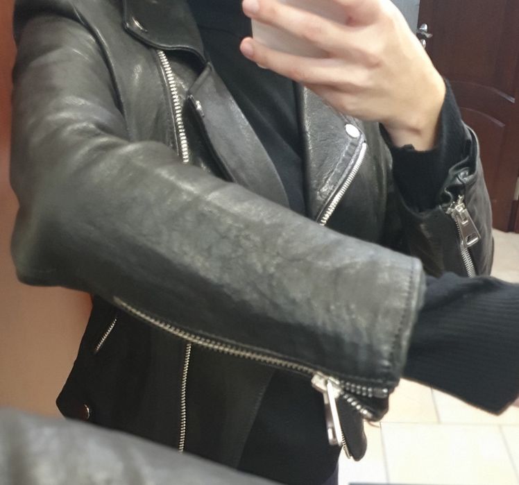 Куртка косуха Италия натуральная кожа S