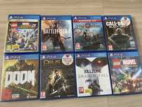 Gry na PS4 różne rodzaje god of war, battlefield, marvel, call of duty