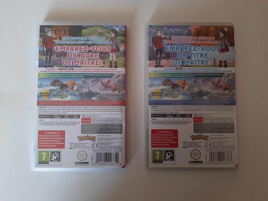 Caixas jogos pokemon sword e shield expansão em francês