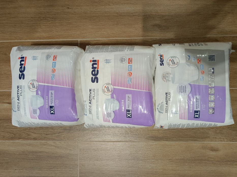 Pieluchomajtki, elastyczne majtki chłonne Seni active plus XL 3x 10szt