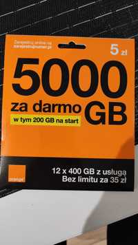 Starter Orange + 5000 GB danych gratis