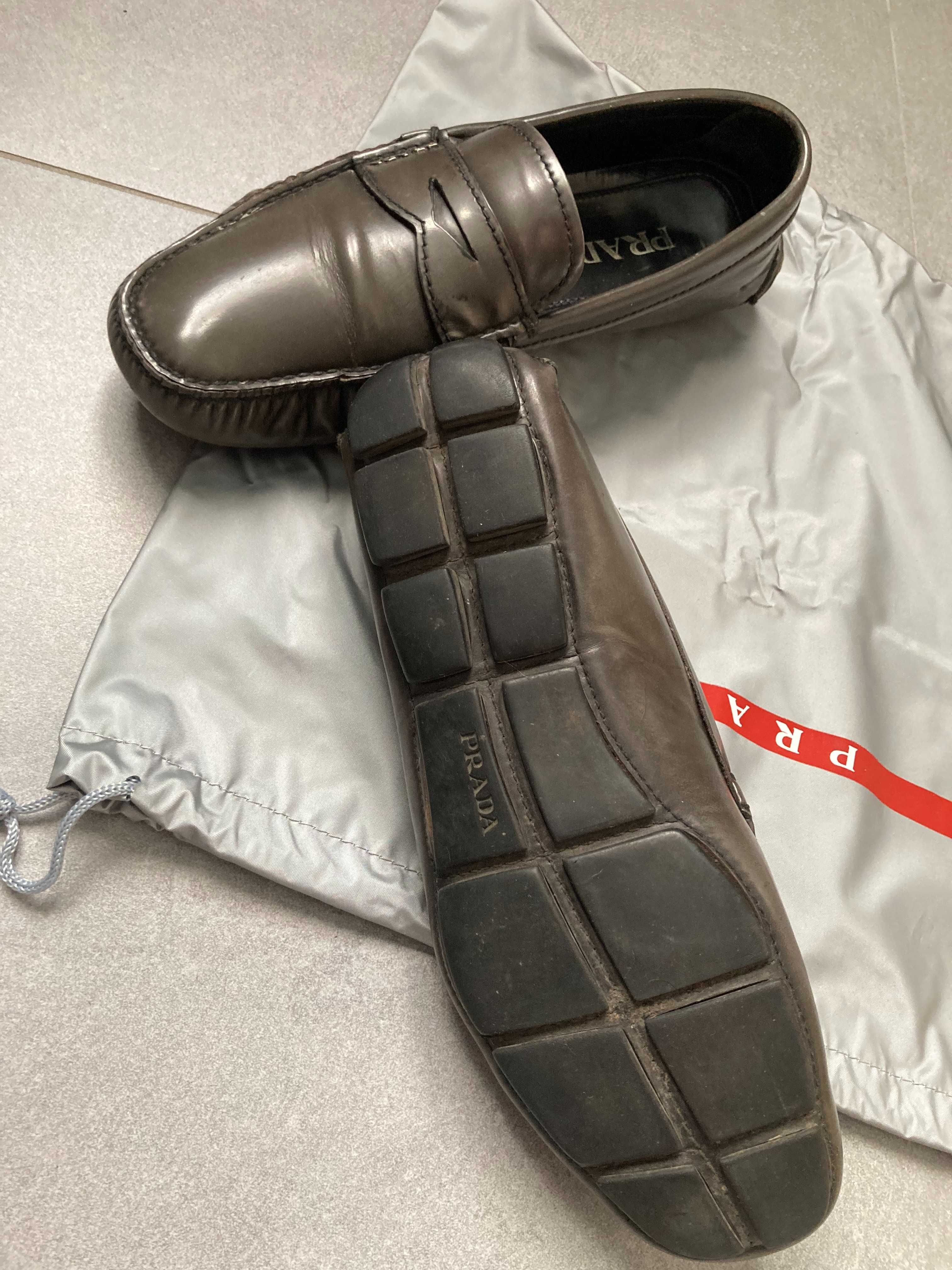 Туфли лoферы Prada Saffiano leather Driver оригинал Италия p.40