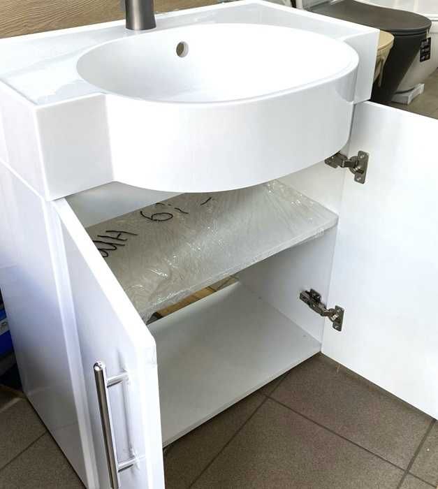 Тумба з раковиною у ванну кімнату 51 см Fancy Marble Ibiza графіт
