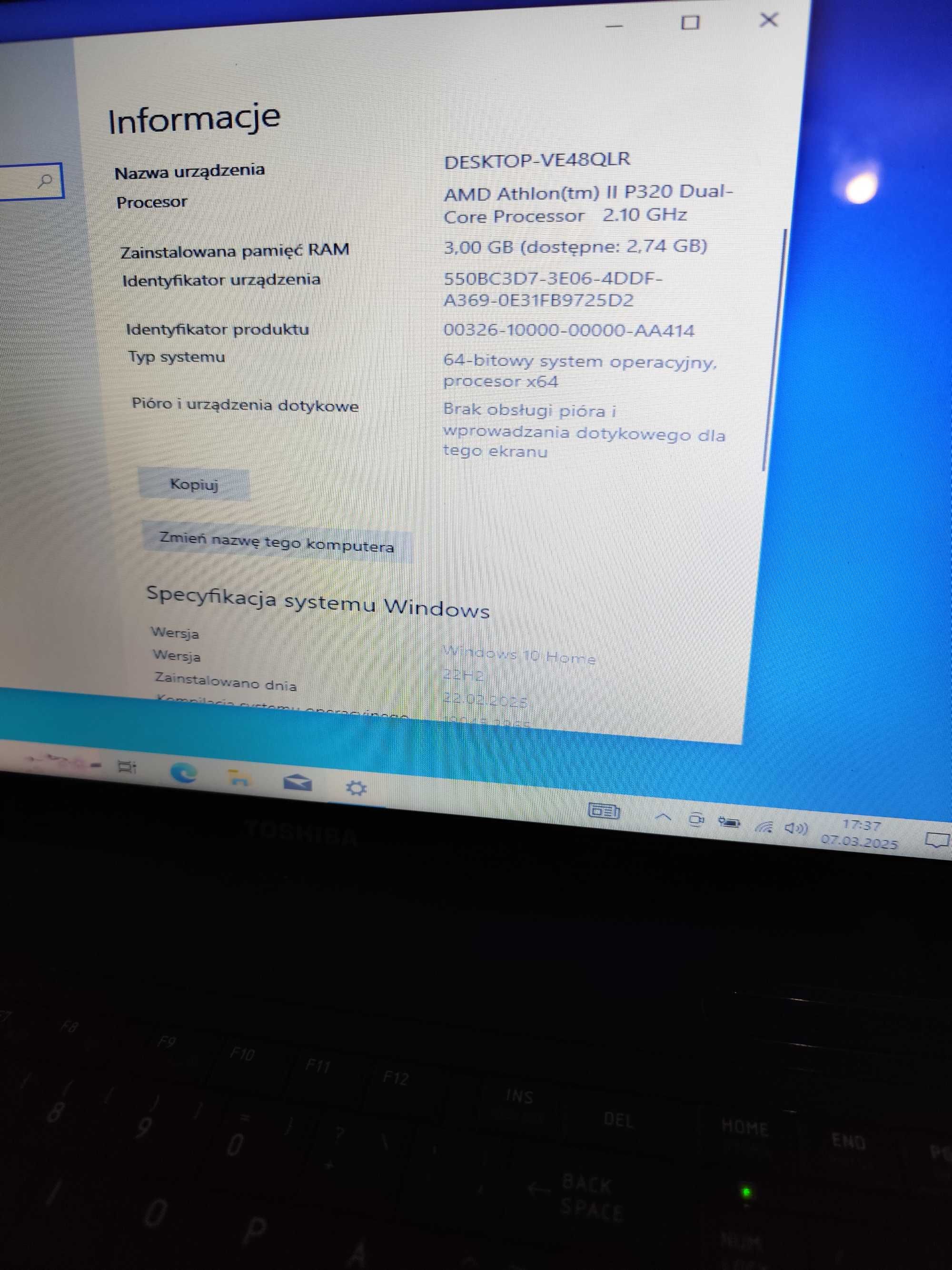 Toshiba Satellite c650d -12J