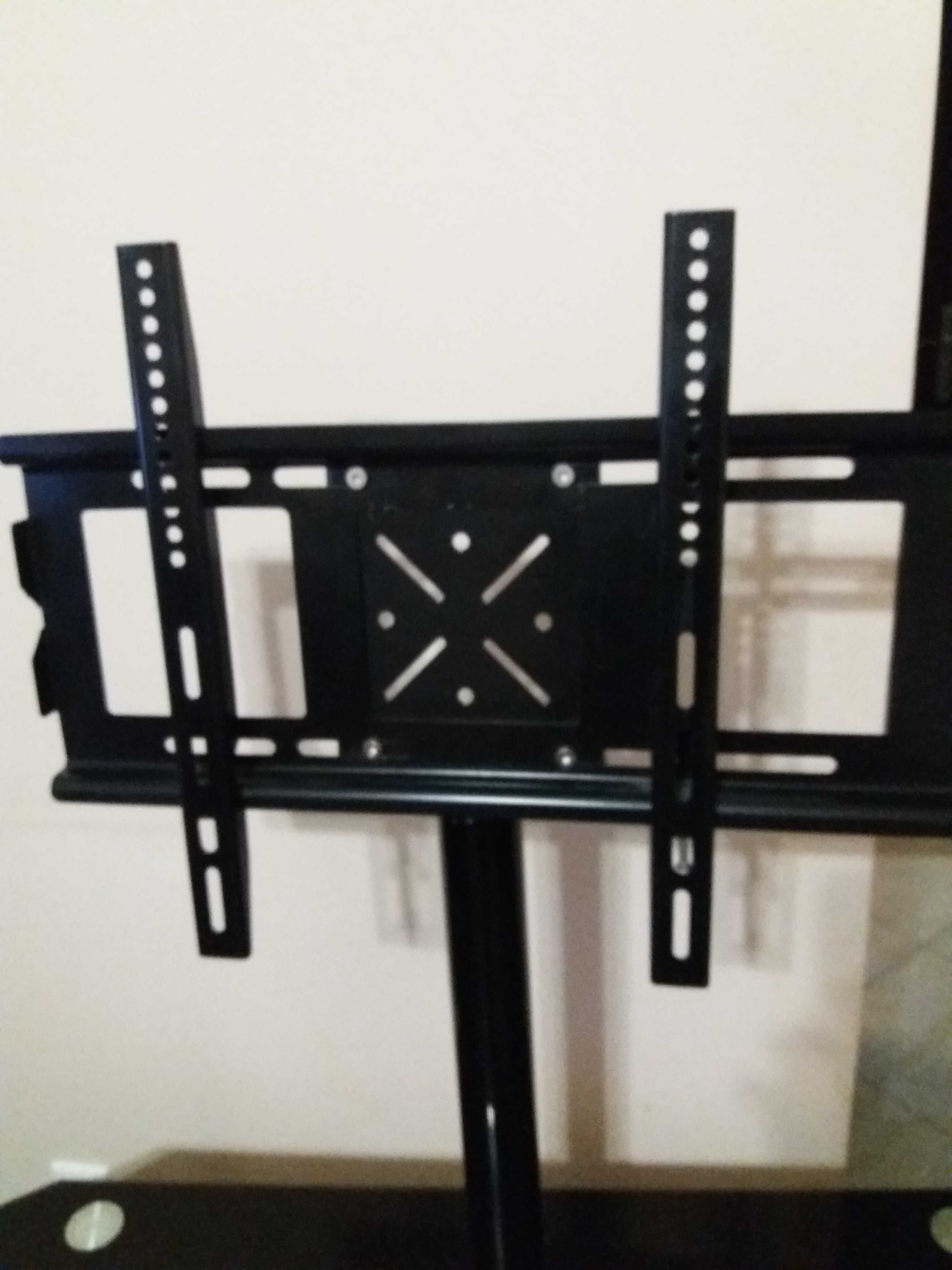 Stolik-szafka z czarnego  szkła pod TV