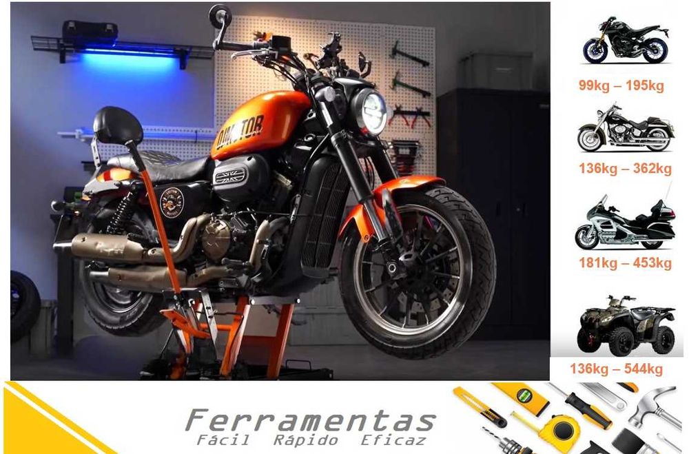 Macaco / elevador Hidráulico 680 kg p/ Mota - NOVO