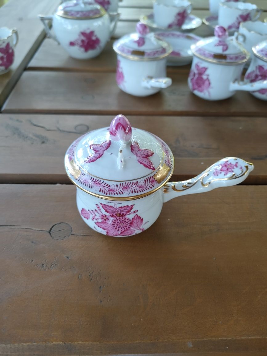 Zestaw kolekcjonerski porcelany Herend Apponyi różowy – lata 1948–1990
