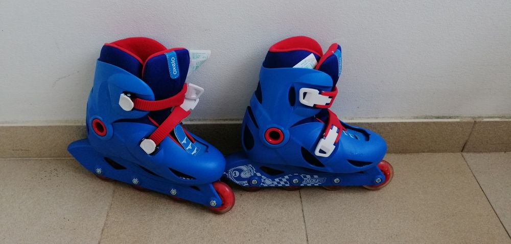 Patins em linha pouco usados