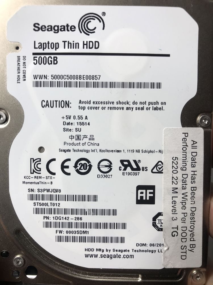 Накопичувач жорсткий диск вінчестер HDD хдд WD 500Gb