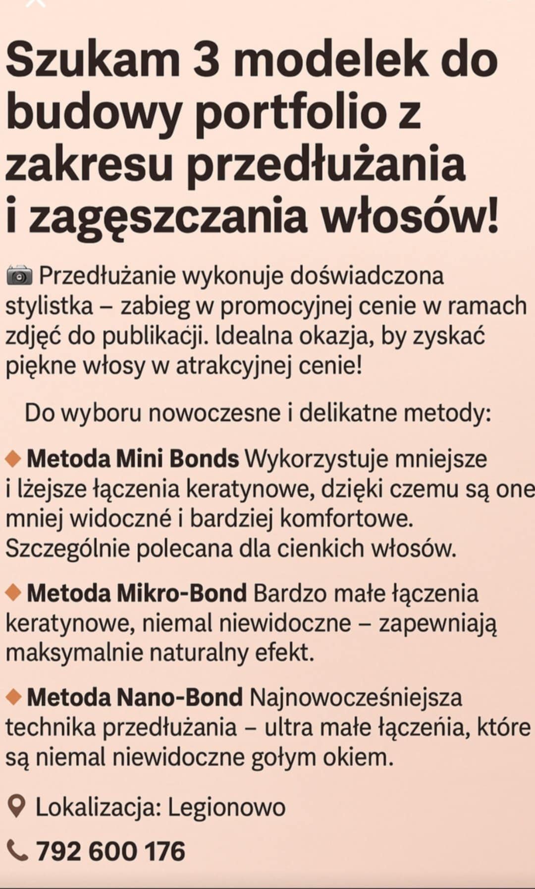 Przedłużanie włosów Legionowo